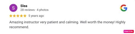 Google review from an AutoDrive pupil