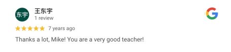 Google review from an AutoDrive pupil